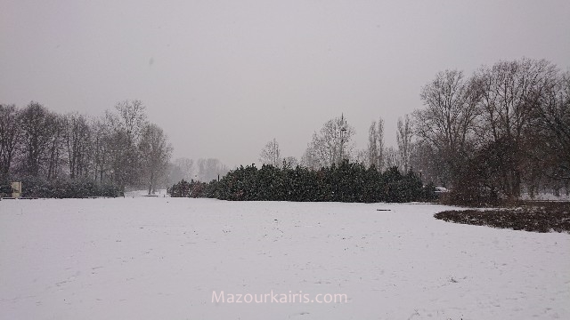 冬のワルシャワ雪景色