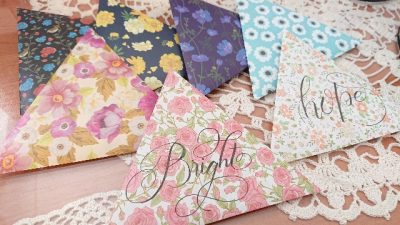 DIYcraftorigami riangle letterset