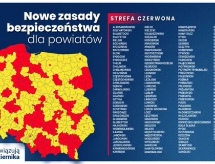 ポーランドコロナ関連感染者地図