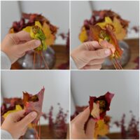 ポーランドの黄金の秋葉っぱのブーケ散歩黄葉紅葉植物kwiaty-z-lisci