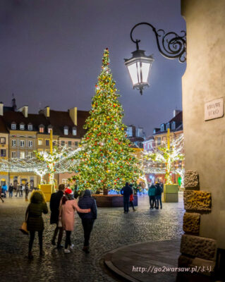 2020ワルシャワのクリスマスイルミネーション旧市街