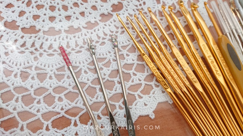 Lace-edging-crochet-braideブレードクロッシェエッジング無料編み図かぎ針レース針号数