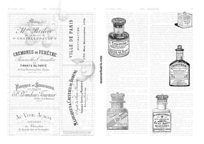 free-printable-scrapbooking-collage-paper-by-KAORI無料印刷デザインペーパー
