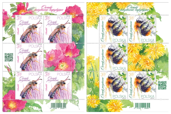 ポーランドの可愛い切手蜂
