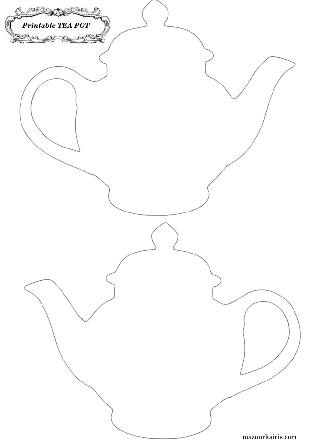 ティーポット型ティーバッグホルダーteapot-template-free-printable