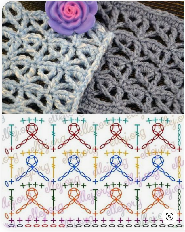 free-crochet-pattern-stitches-diagram無料レース編み図