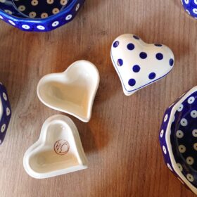 ポーリッシュポッタリーマニュファクトゥラ社manufakturaボウルハートの小物入れ