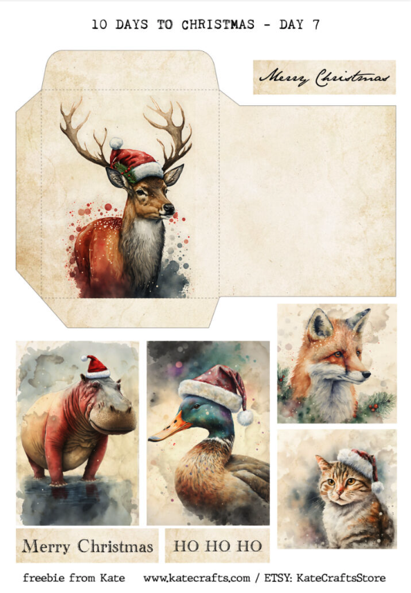 christmas-collage-freebie-sheets-from-katie-印刷無料クリスマスコラージュシート
