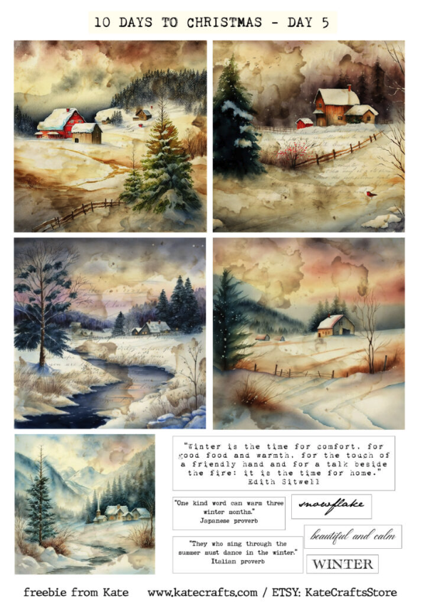 christmas-collage-freebie-sheets-from-katie-印刷無料クリスマスコラージュシート