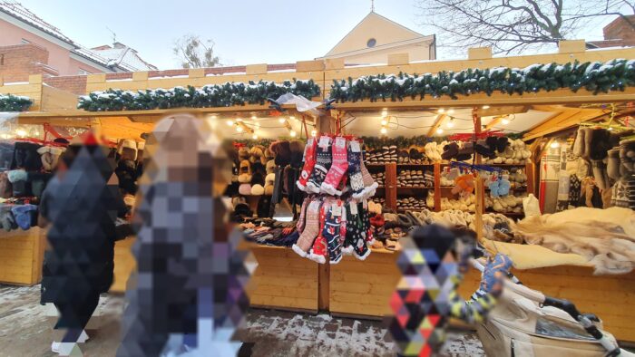 12月冬のワルシャワ観光クリスマスマーケット旧市街
